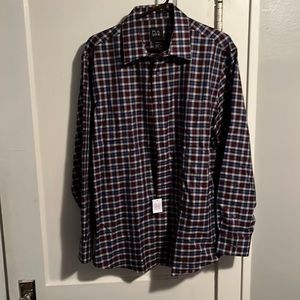NEW JOS. A. Bank Men’s Maroon tailored fit dress shirt (Large)